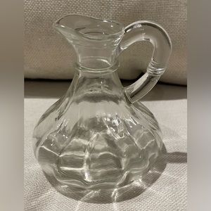 ANCHOR HOCKING Optic Design Vintage Glass Cruet